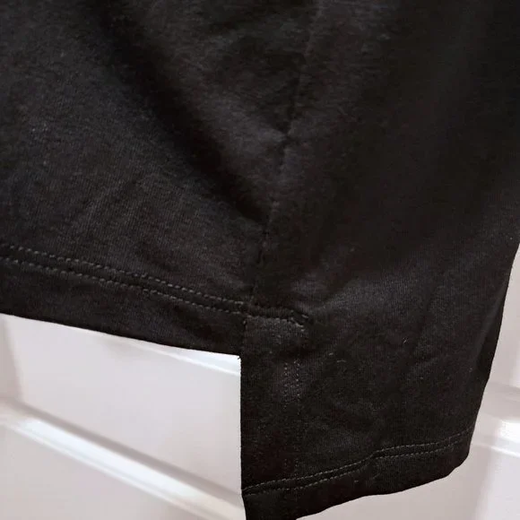 Eileen Fisher Black Jersey Jewel Neck Flare Sleeve Top Size 1X - Picture 5 of 12